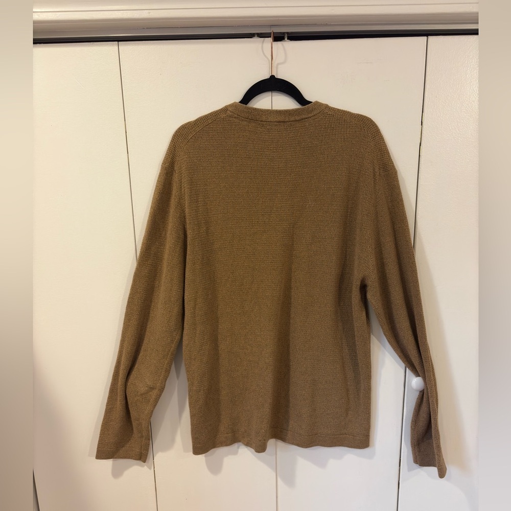 Selected Homme 100% Organic Cotton Men’s Tan Quilted Crewneck Size XL - Picture 4 of 7
